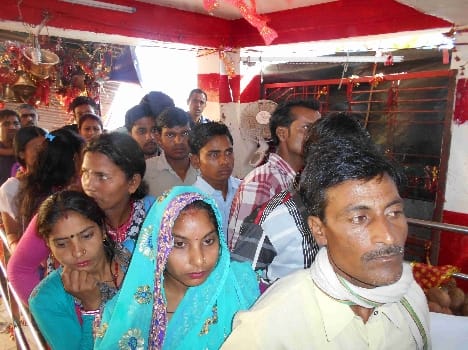 Mother Purnagiri Dham pilgrims heading in