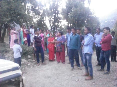 The guards beat the villagers