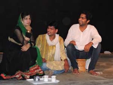 The play staged