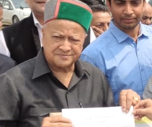 cm virbhadra singh in mandi kangra.