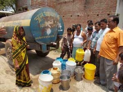 Water was then performed