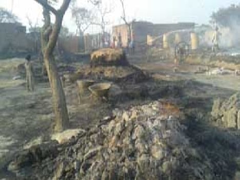 170 huts to ashes by the fire of the stove
