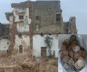 silver coin found old haveli at rawari