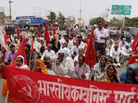 The procession was led by the CPI -fired demonstration