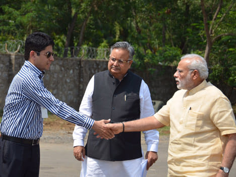 collector recived modi by wear dark glasses,  