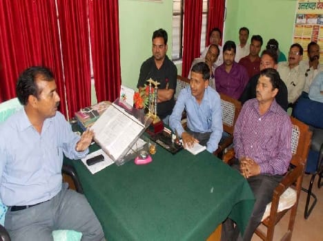 CEO left school teacher stood in the office