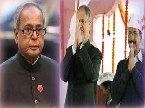 Kejri Najib visited Rashtrapati Bhavan about dispute.
