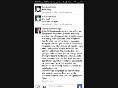 how a woman response a harasser