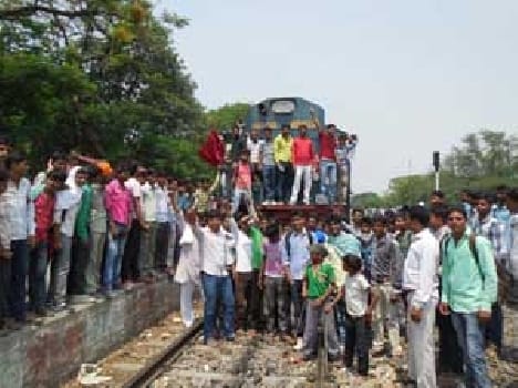 Angry passengers blocked trains