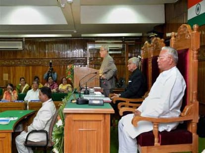 effect of pranab mukherjee address in assambely.