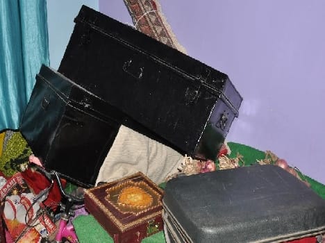 Burglars reconstructed home of a retired military