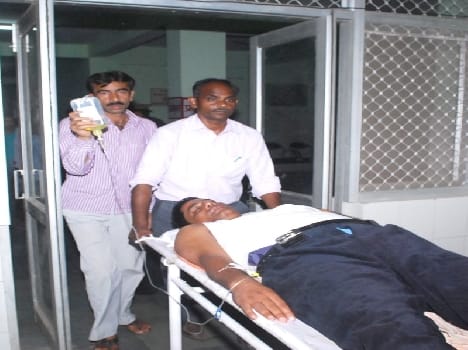 head of village is beaten by police