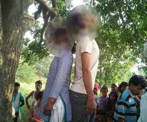 Couple commited suicide by hanging on tree