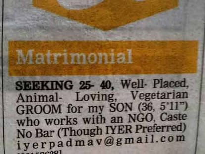 mother looking for a grooom for his son