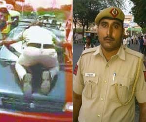 attempt to rash head constable under car