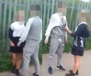 school Girl charged for punching a boy on his face