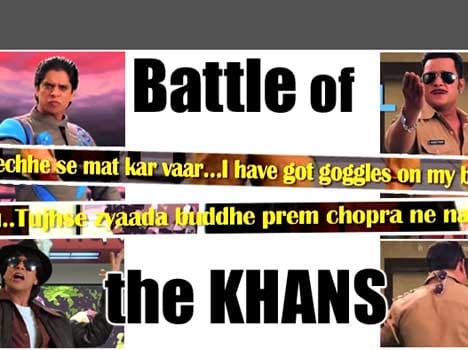 Salman and Shahrukh in a humorous rap battle video