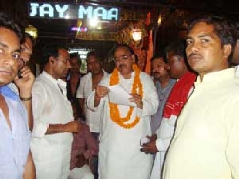 BJP MP inspection the camp site