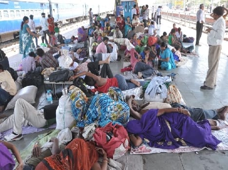 train passengers are in trouble due to gurjar agitation