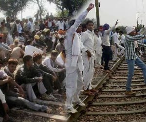 trains to jammu cancelled due to Gurjar Agitation
