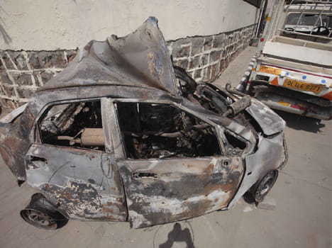 Creepy : Death has become a burning car