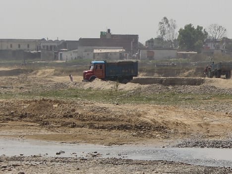 The threat of flooding from illegal mining on the riverbank villages