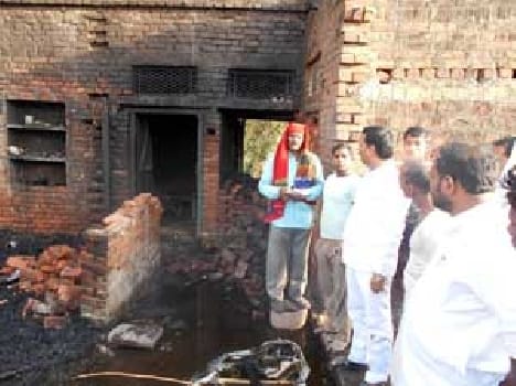  burn cash and goods in the  Fire