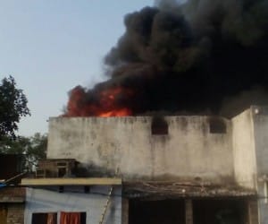 Fire in furniture shop in Lucknow.