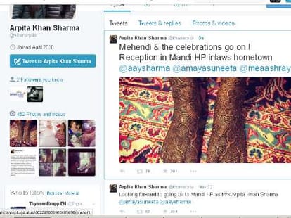 arpita reception in mandi.