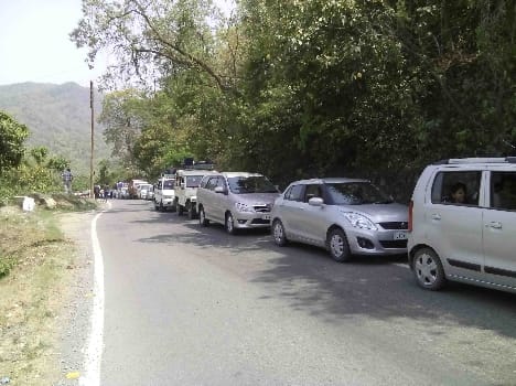 Nainital Road jam