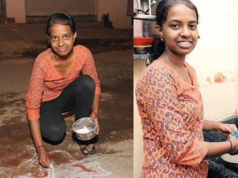 girl who used to work in houses topped the exams