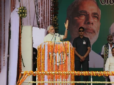 Pm modi have addressed a rally in mathura