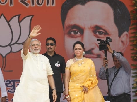 Pm modi have addressed a rally in mathura