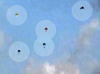 parachute landed in village of uttar pradesh