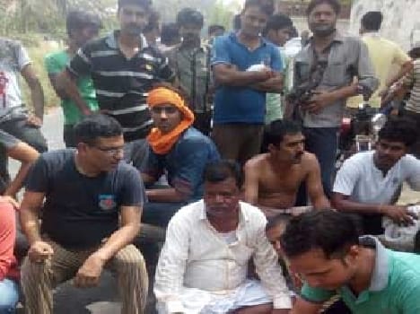 Protest over road jam
