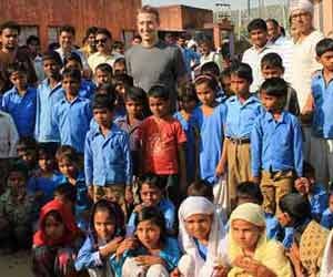 In a village of rajasthan zuckerberg were happy saw the facebook
