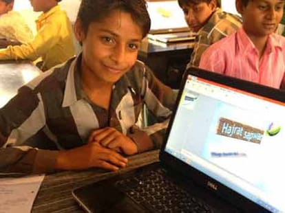 In a village of rajasthan zuckerberg were happy saw the facebook