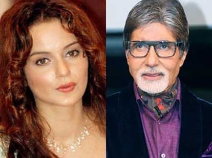 Kangana gets two bouquets from Amitabh Bachchan