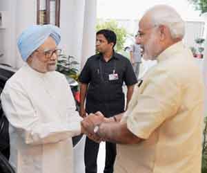 manmohan singh meet narendra modi