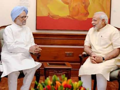 manmohan singh meet narendra modi