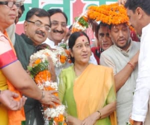 sushma swaraj not praied pm narendra modi.
