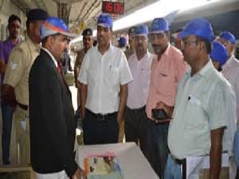 DRM inspection of the railway station