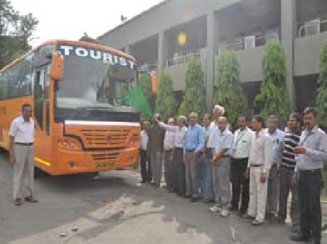 NTPC personnel received bus