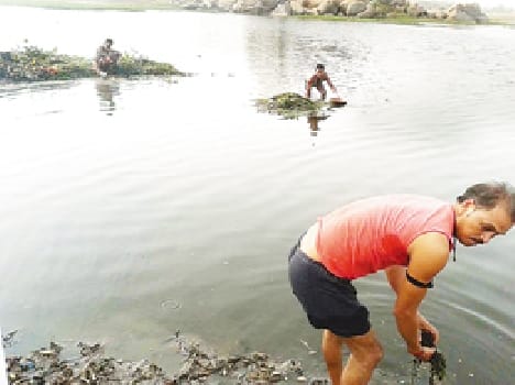 Remove the intake well act fast to get the water hyacinth