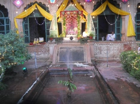 jal utsav at radharamanlal temple