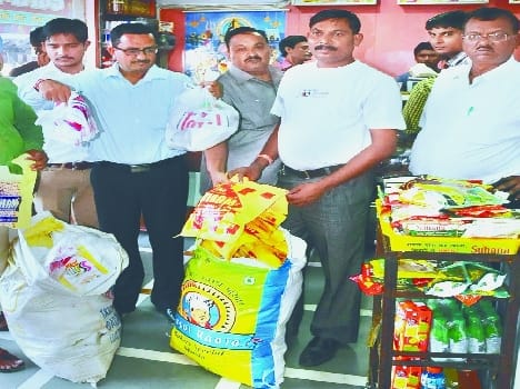 Five Quintal polythene seized 