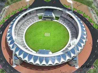 Green signal for football stadium in Lucknow.