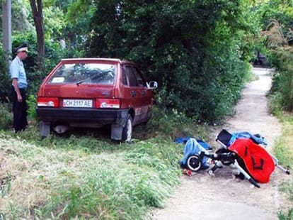 Baby twins run over by drunk driver