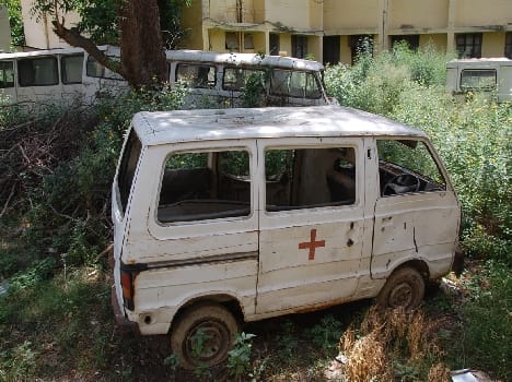 Paper hit the brakes ambulances cruising