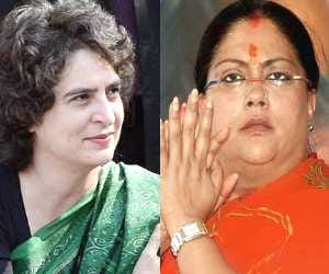 priyanka gandhi and vasundhra raje at shimla.